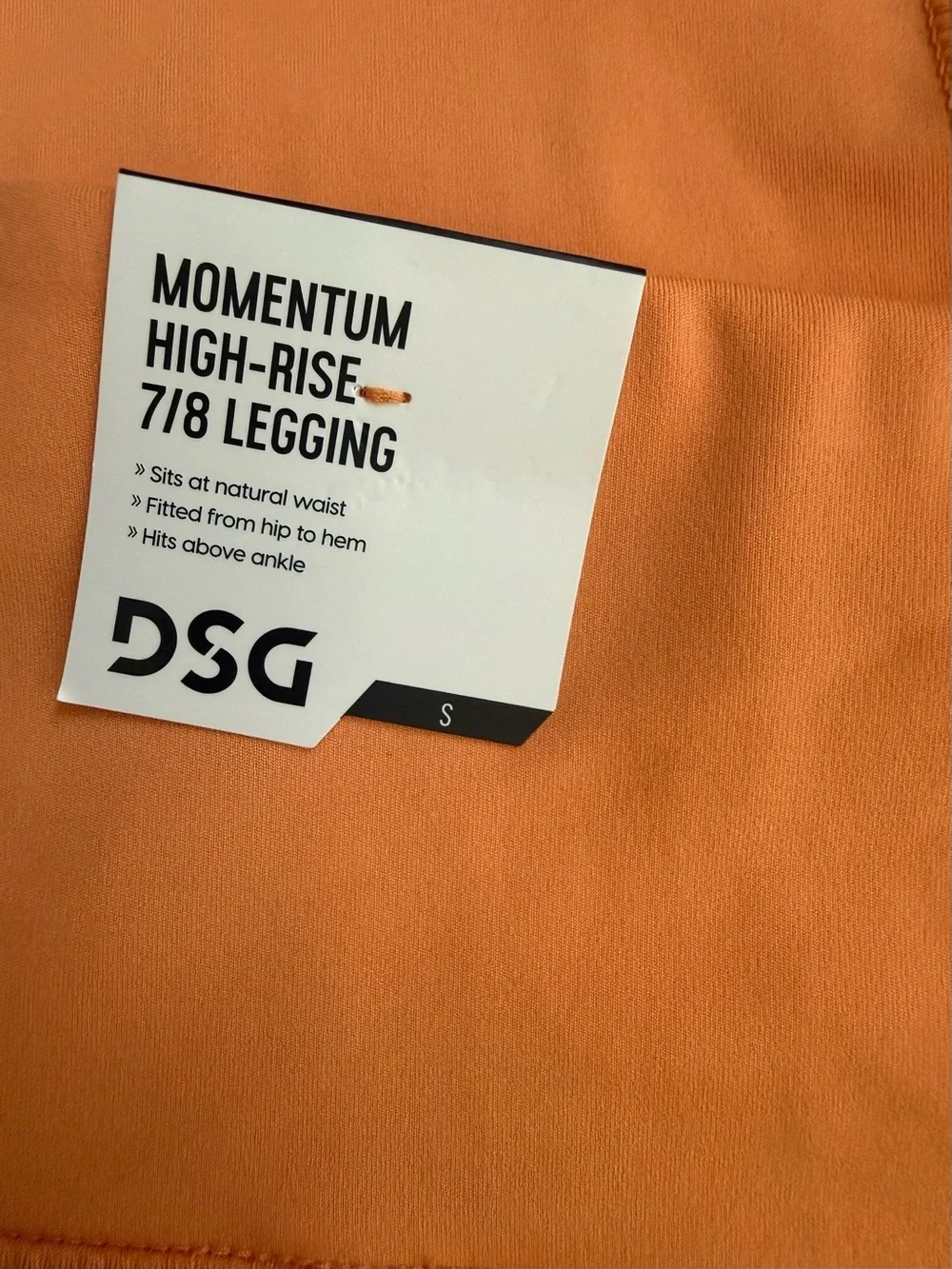 NWT DSG  (Dick’s Sporting Goods) Momentum High Rise 7/8 Leggings - Orange
